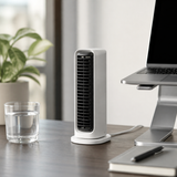 Brise Tower Mini – Ventilateur de bureau vertical USB, 2 vitesses – ambiance