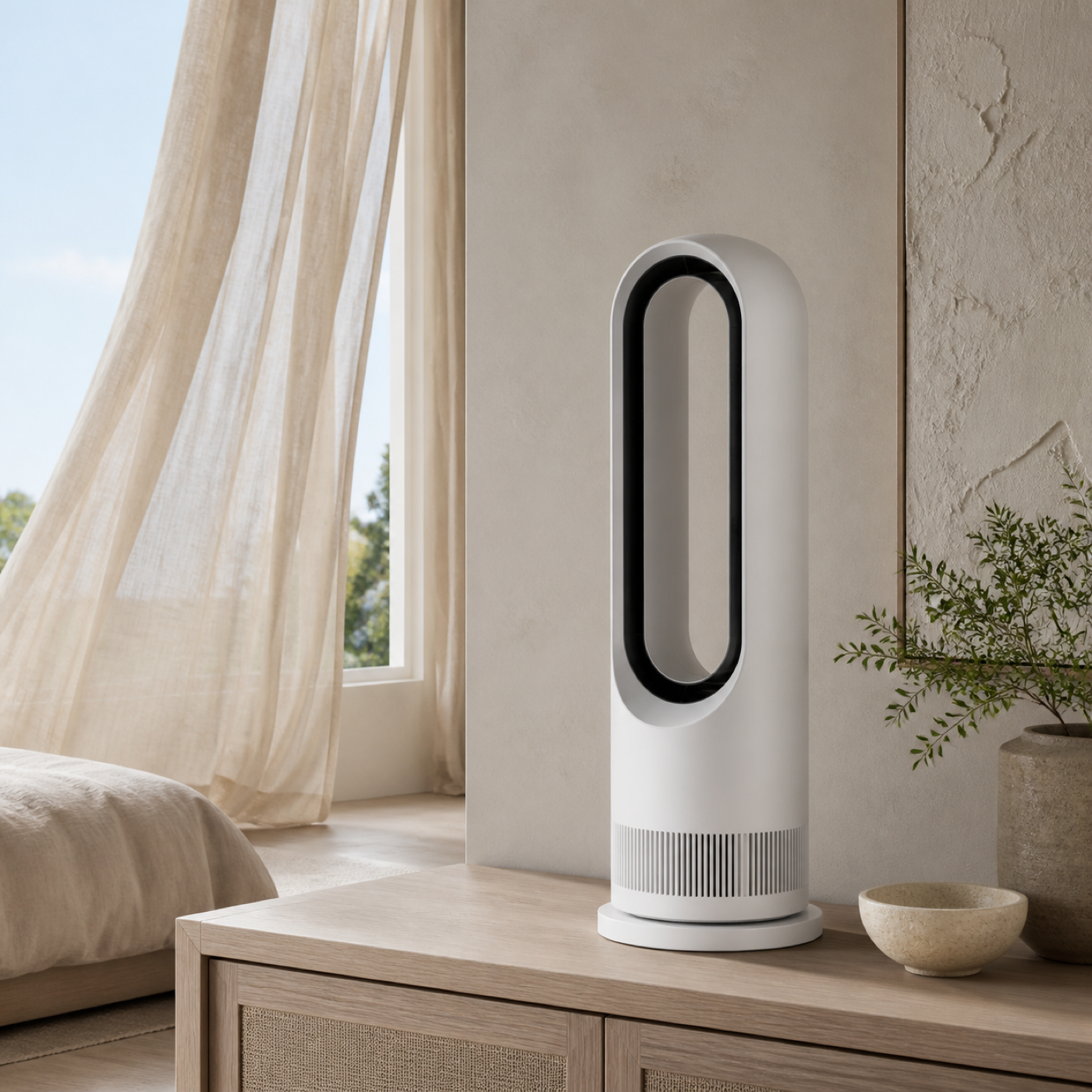 Brise Tower Air – Ventilateur colonne compact sans pales, 2 vitesses – ambiance