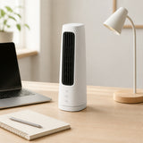 Brise Tower Mini – Ventilateur de bureau vertical USB, 2 vitesses – échelle en situation