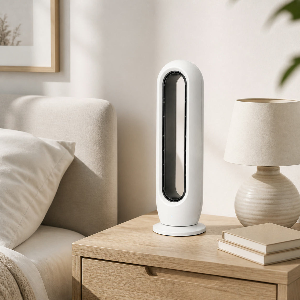 Brise Tower Air – Ventilateur colonne compact sans pales, 2 vitesses – échelle en situation